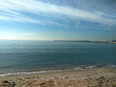 The beach in the morning