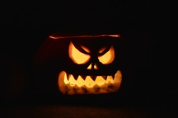 Horror halloween pumpkin