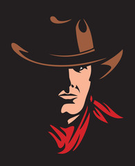 american cowboy vector illustration
