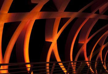 Pont Hans-Wilsdorf de nuit à Genève