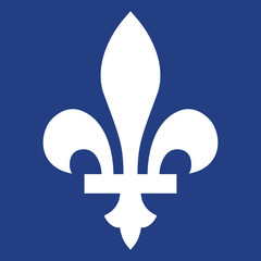 Fleur-de-lis (white on blue)