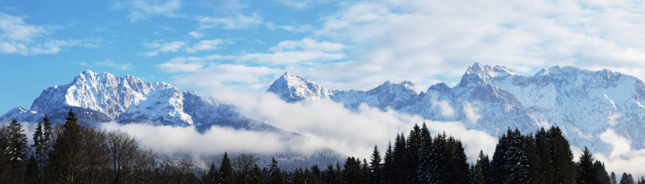 Clouds in Alps, Karwendelgebirge, Bayern, Germany
