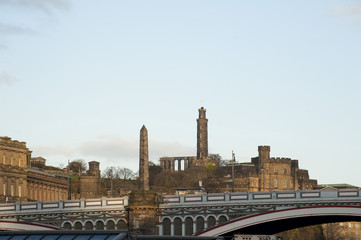 Monuments on Calton Hill, Edinburgh