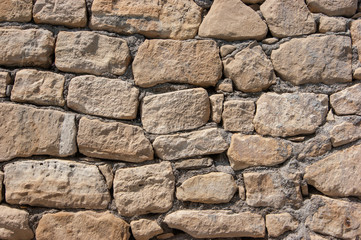 stone wall of large stones