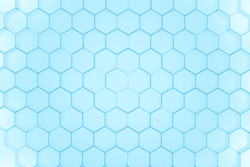 3d rendering of hexagonal abstract background