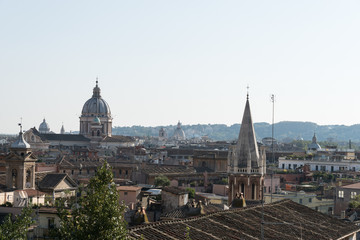 City skyline with old church, Rome, Italy.
