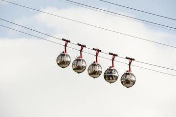 Bubble Gondola Against Blue Sky