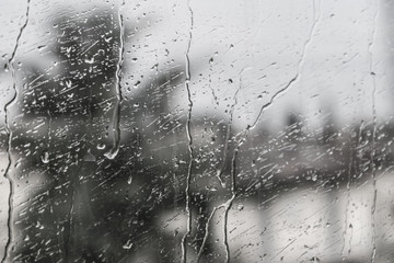 Rain drops on the window background
