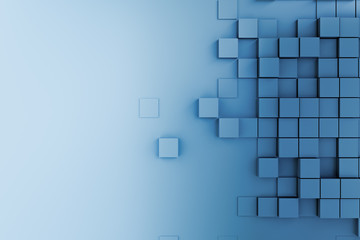 3D rendering of cube abstract background