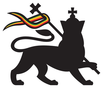 the lion of judah (rastafarian reggae symbol)