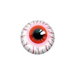 Halloween eyeball vector symbol isolated on white background.