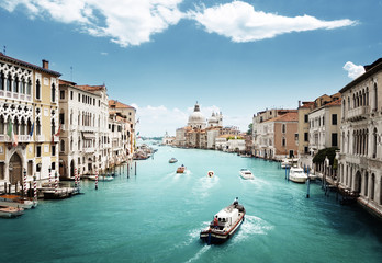 Grand Canal and Basilica Santa Maria della Salute, Venice, Italy
