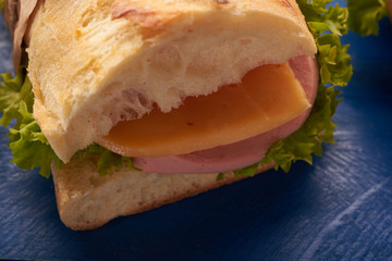 baguette Sandwiches on the table