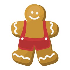 Fototapeta premium Christmas cookie cake isolated vector icon