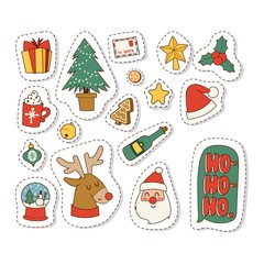 Christmas icons symbols vector set.