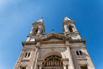 Fototapeta na wymiar Santi Medici church in Alberobello, Apulia, Italy 