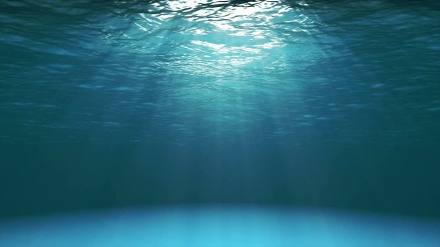 Dark blue ocean surface seen from underwater (4k video)