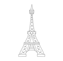 Fototapeta na wymiar Eiffel tower vector illustration.