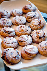 Fototapeta premium pastries with raisins