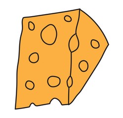 Cheese slices isolated vector on white