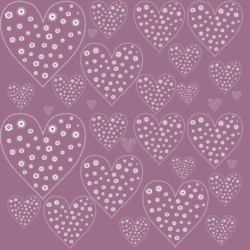 vector texture love hearts pattern silhouette