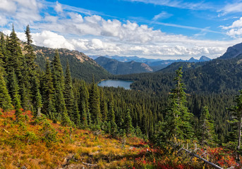 High Mountain Lake Mount Rainier National Park