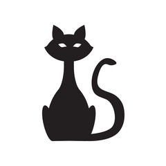 Cat Icon Fill Black
