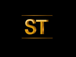ST Initial Logo for your startup venture