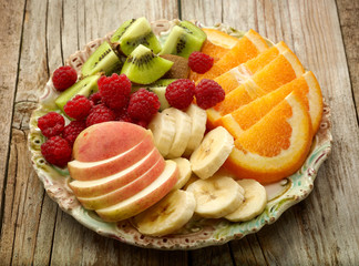 fresh fruit pieces