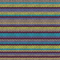 Seamless knitted pattern. Multicolored tribal template