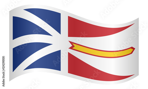 Download "Newfoundland and Labrador flag wavy white backdrop" Stock ...