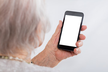 Senior Woman Using Smartphone