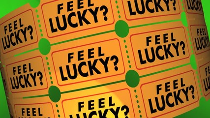 Feel Lucky Tickets Contest Raffle Optimism Positive Attitude 3d Animation