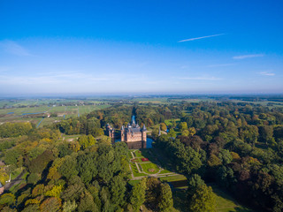 Aerial view of "De Haar" castle, Netherlands