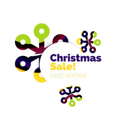 Fototapeta premium Christmas colorful geometric abstract background