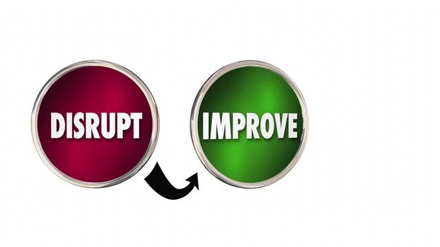 Disrupt Improve Evolve Cycle Process Change Innovate 3d Animation