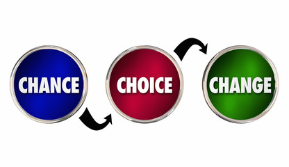 Chance Choice Change Circles Arrows Future Path Options 3d Illus