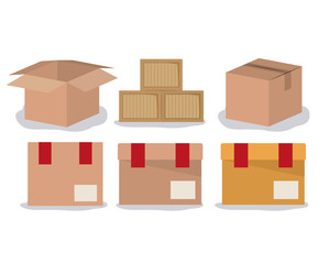 Package icon. Delivery storage shipping and logistic theme. Colorful design. Vector illustration