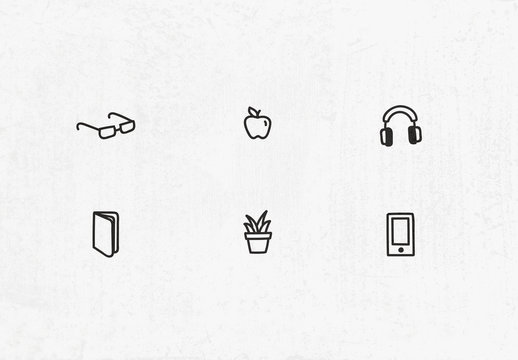 Ic&ocirc;nes dessin&eacute;es &agrave; la main