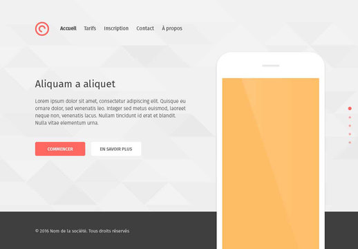 Kit d&rsquo;interface utilisateur pour page d&rsquo;accueil