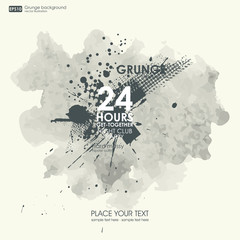 Grunge textures. Abstract vector grunge background poster for party. Grunge print for t-shirt. Abstract dirt backgrounds texture. Grunge banner with an inky dribble strip with copy space.