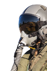 Military fighter pilot uniform isolated on white background  © Soonthorn