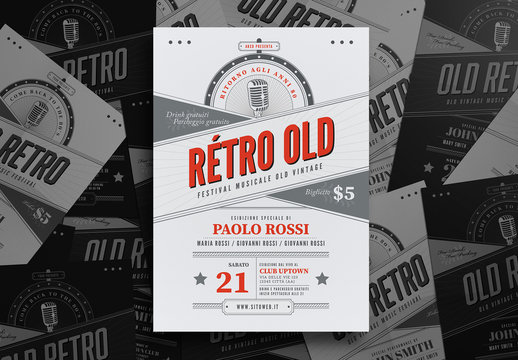 Volantino Old Retro Music