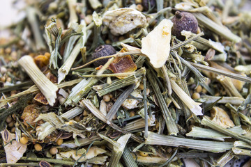 The dried herbs