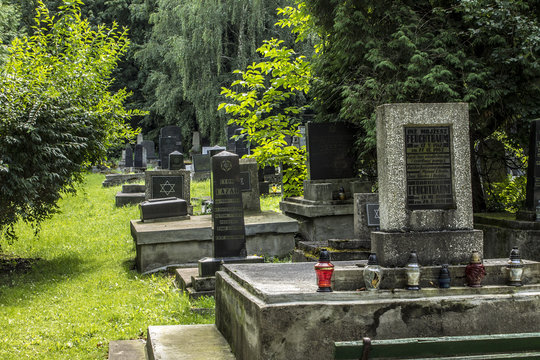Jewish graves in Poland city Przemysl 20.08.2014