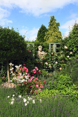 English botanic garden during summer in Stamford, England