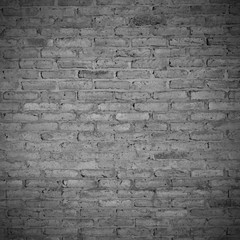 black painted brick wall