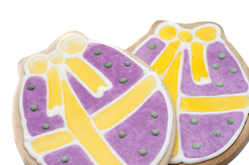 Colourful iced Easter biscuits