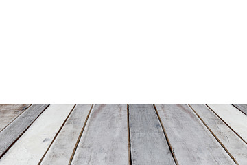 Fototapeta premium Wood table top on white background