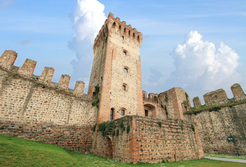 Fototapeta na wymiar Medieval castle of Este in the province of Padova in Italy 
